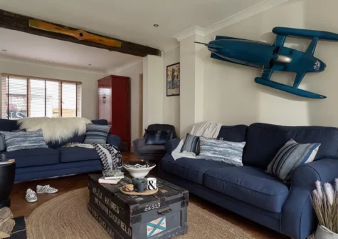 The living room at Quay House, Topsham