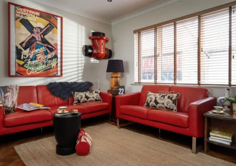 The living room at Quay House, Topsham