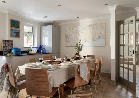 The dining area at Quay House, Topsham