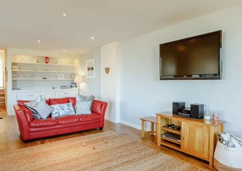 The living area at Quay West, Lee