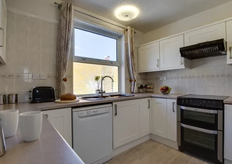 The living area at Quayside Apartment, The Wharf, St Ives