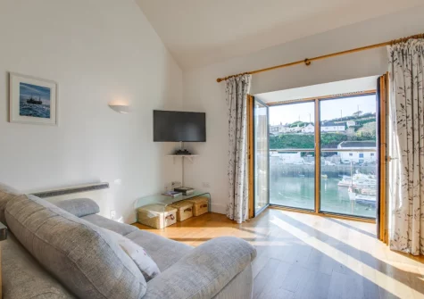 The living area at Quayside, Porthleven