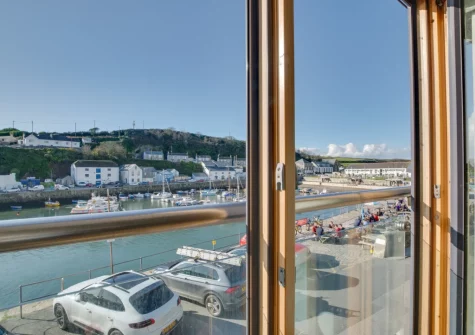 The view from the living area at Quayside, Porthleven