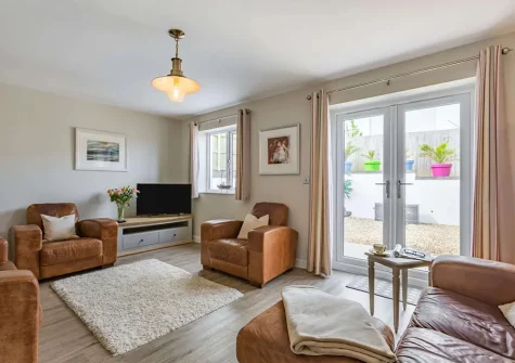 The living room at Queens Retreat, Westward Ho!