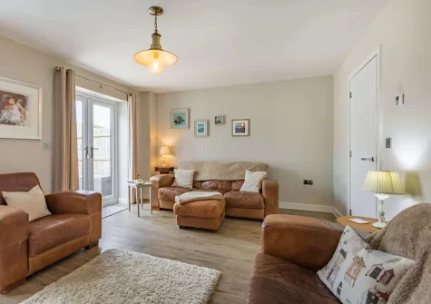The living room at Queens Retreat, Westward Ho!