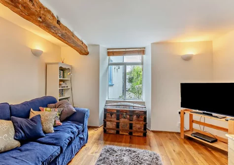 The living area at Quintin Cottage, Landkey