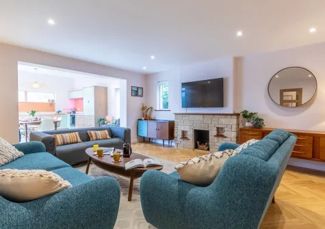 The living room at Randalls, Braunton