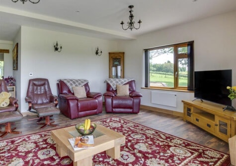 The living area at Rattery Lodge, Rattery
