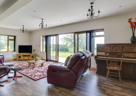The living area at Rattery Lodge, Rattery