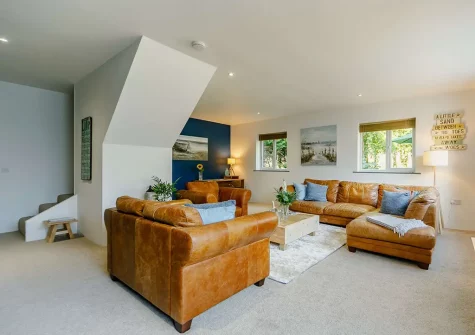 The living room at Red River Cabin, Camborne