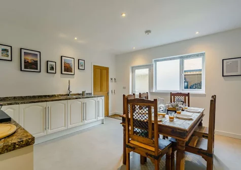 The kitchen & dining area at Red River Cabin, Camborne