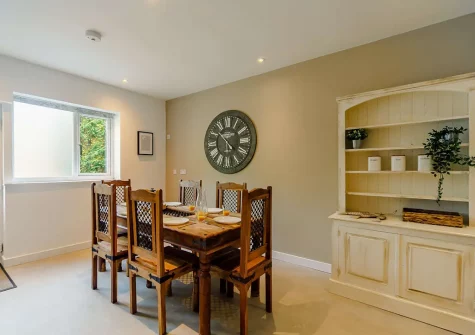 The dining area at Red River Cabin, Camborne