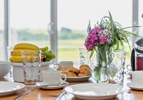 The kitchen with breakfast table at Redland House, Instow