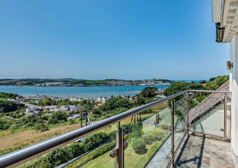 The view from bedroom #11 balcony at Redland House, Instow
