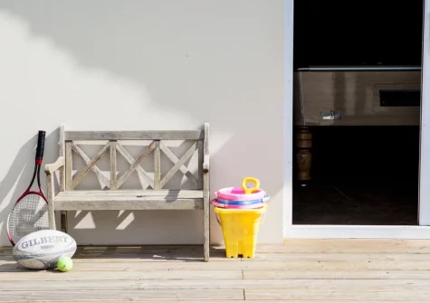 The entrance to the games room at Redland House, Instow