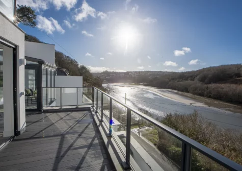 Bedroom #2 balcony at Redshank, Looe