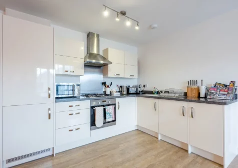 The kitchen at Ridge View Apartment, Westward Ho!