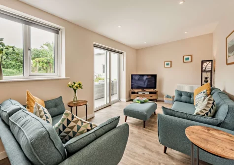 The living area at Ridgeway, Westward Ho!