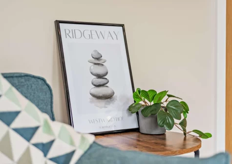 The living area at Ridgeway, Westward Ho!