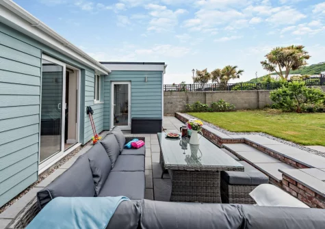 The patio, alfresco dining area & garden at Ridgeway, Westward Ho!