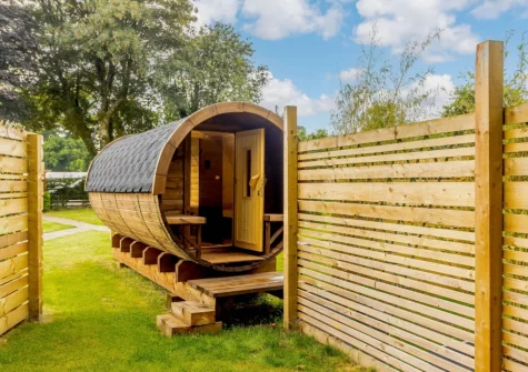 The sauna at River Avon Retreat, Avonwick