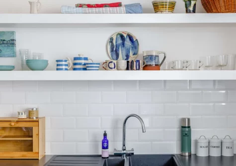 The kitchen at River Cottage, Polruan