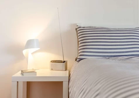 The bedroom at River Cottage, Polruan