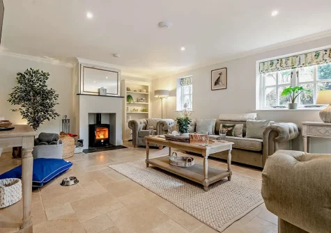 The living room at Riverbank Rose, Relubbus