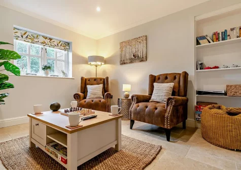 The snug at Riverbank Rose, Relubbus