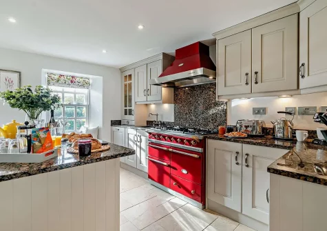 The kitchen at Riverbank Rose, Relubbus