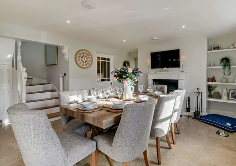 The dining room at Riverbank Rose, Relubbus