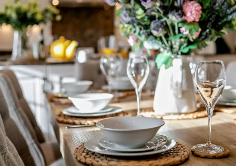 The dining room at Riverbank Rose, Relubbus