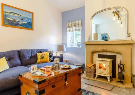 The living area at Rivers Brink, Boscastle