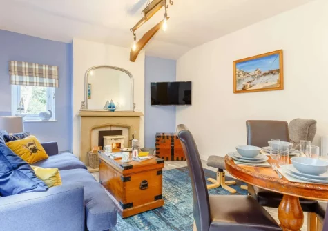 The living & dining area at Rivers Brink, Boscastle