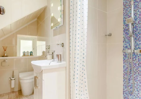 The shower room at Rivers Brink, Boscastle