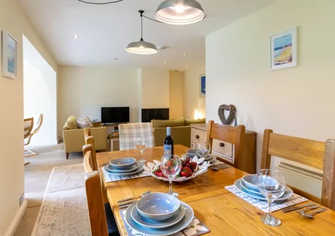 The dining area at Riverside Cottage, Angarrack