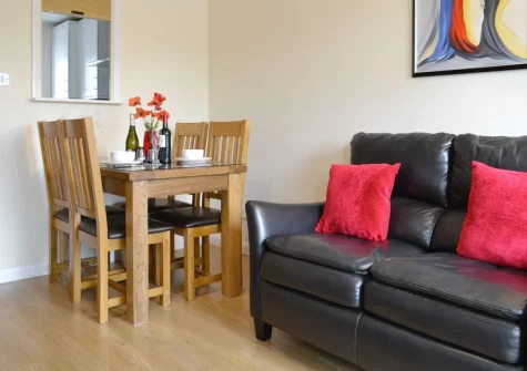 The living & dining area at Riverside Mews, Bideford