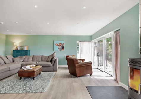 The living room at Riverview Farmhouse, Paynter's Cross