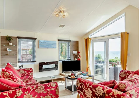 The living area at Riviera Bay, Brixham