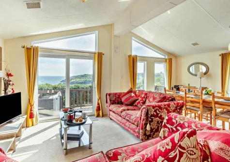 The living area at Riviera Bay, Brixham