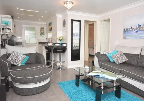 The living area at Robence, Bovisand Park Estate, Bovisand