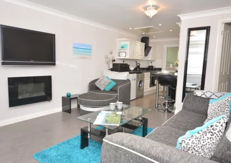 The living area at Robence, Bovisand Park Estate, Bovisand