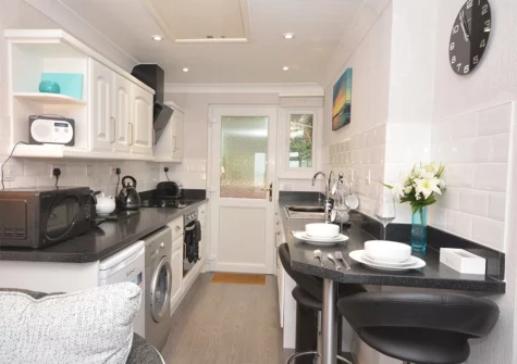 The kitchen at Robence, Bovisand Park Estate, Bovisand