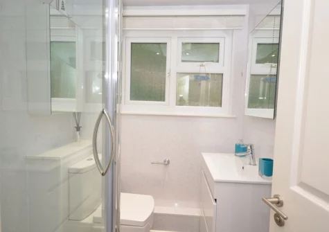 The shower room at Robence, Bovisand Park Estate, Bovisand
