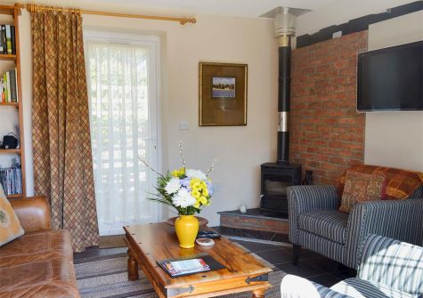 The living area at Robin Cottage, Brixham
