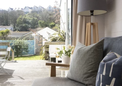 The living area at Robin, Polzeath