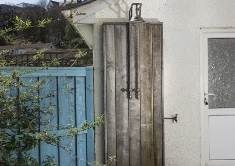 The outdoor shower at Robin, Polzeath