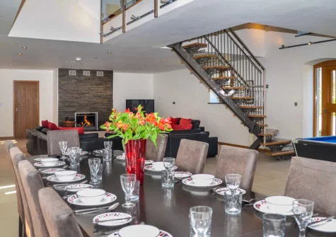 The dining area at Rock Barn, South Tawton