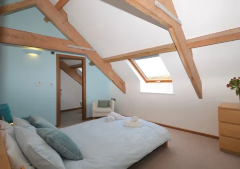 Bedroom #2 & en-suite shower room at Rock Barn, South Tawton