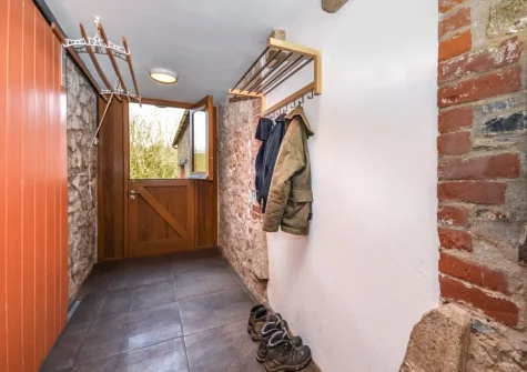 The entrance hallway at Rock Barn, South Tawton